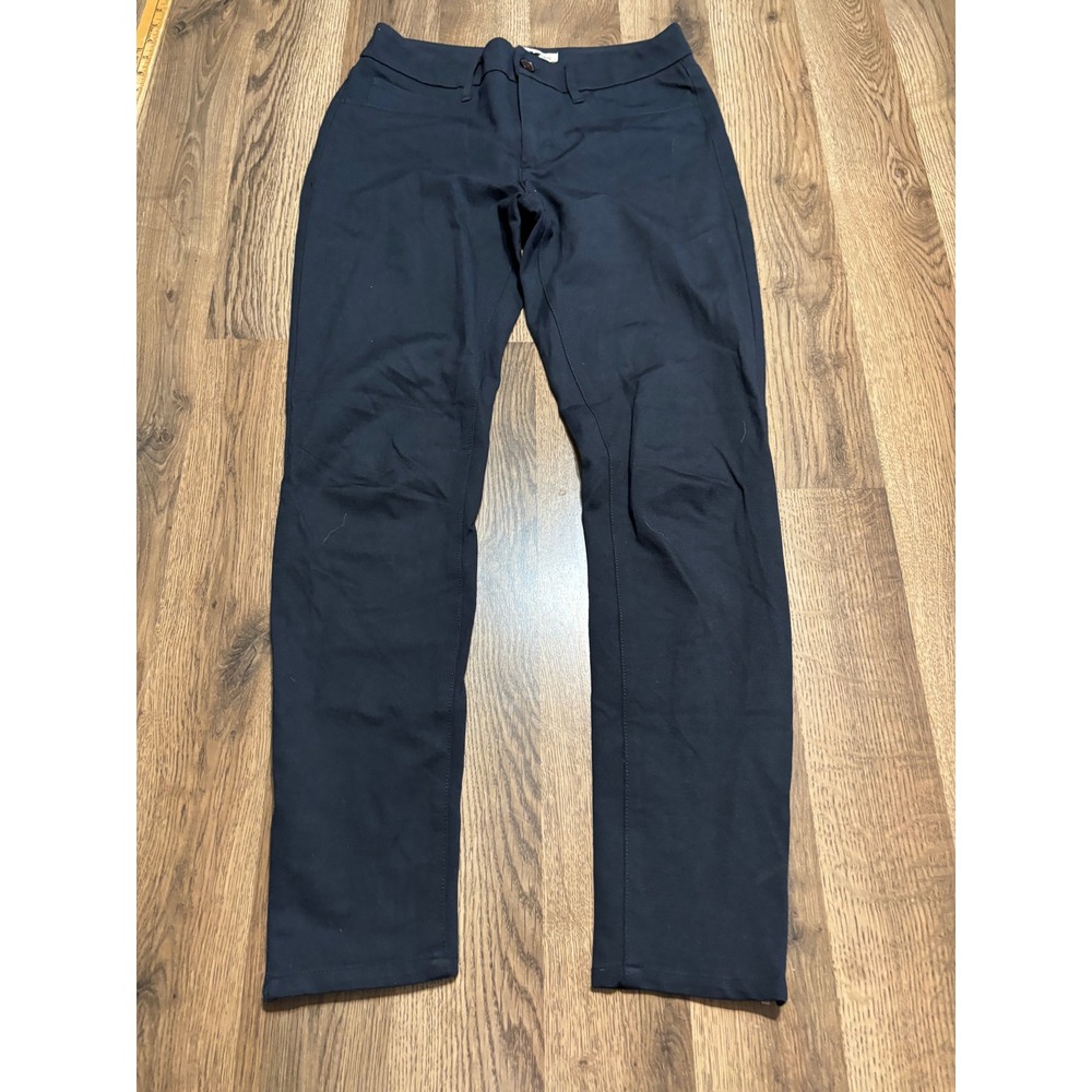 41 Hawthorn Pants Women Size 4 Navy Blue Trousers Slim Leg Stretch Ponte Knit